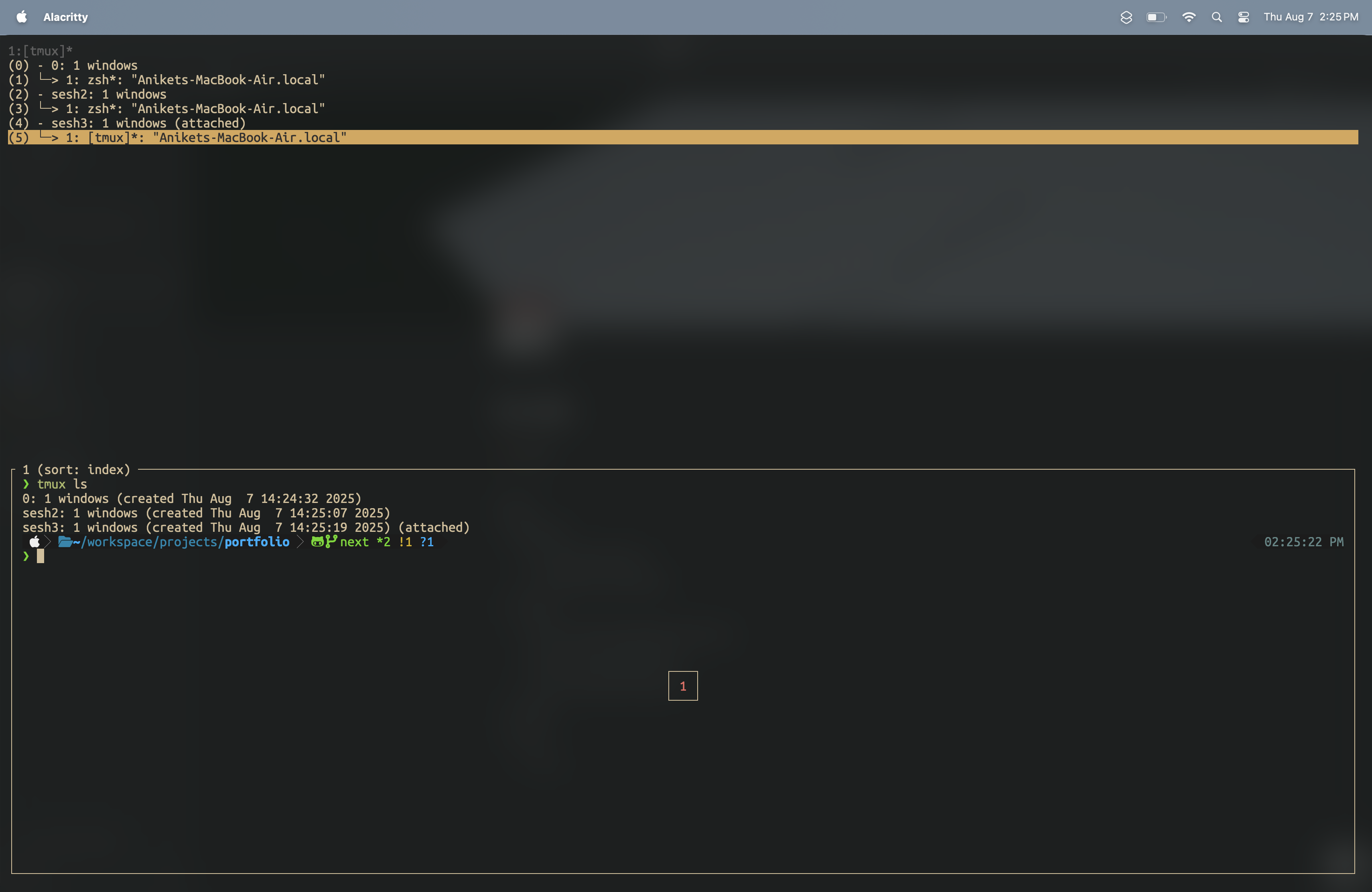 Tmux Sessions